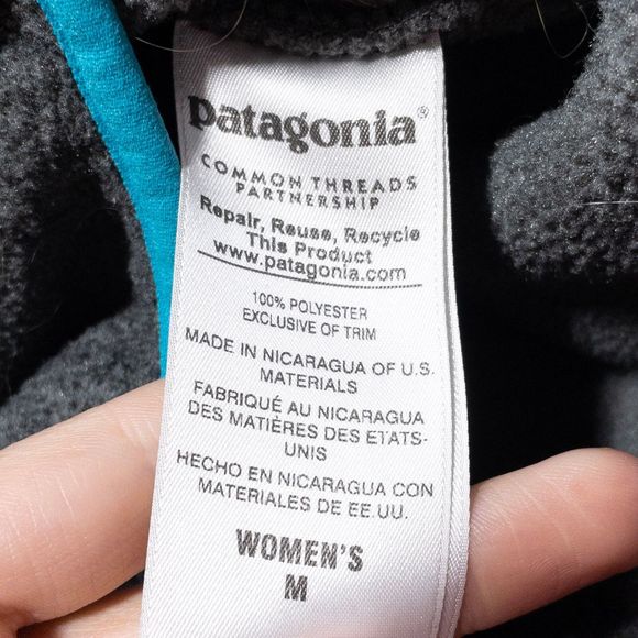 Patagonia Synchilla Snap-T Fleece Jacket Women's Medium Gray Blue Pullover 25455 - Picture 5 of 10